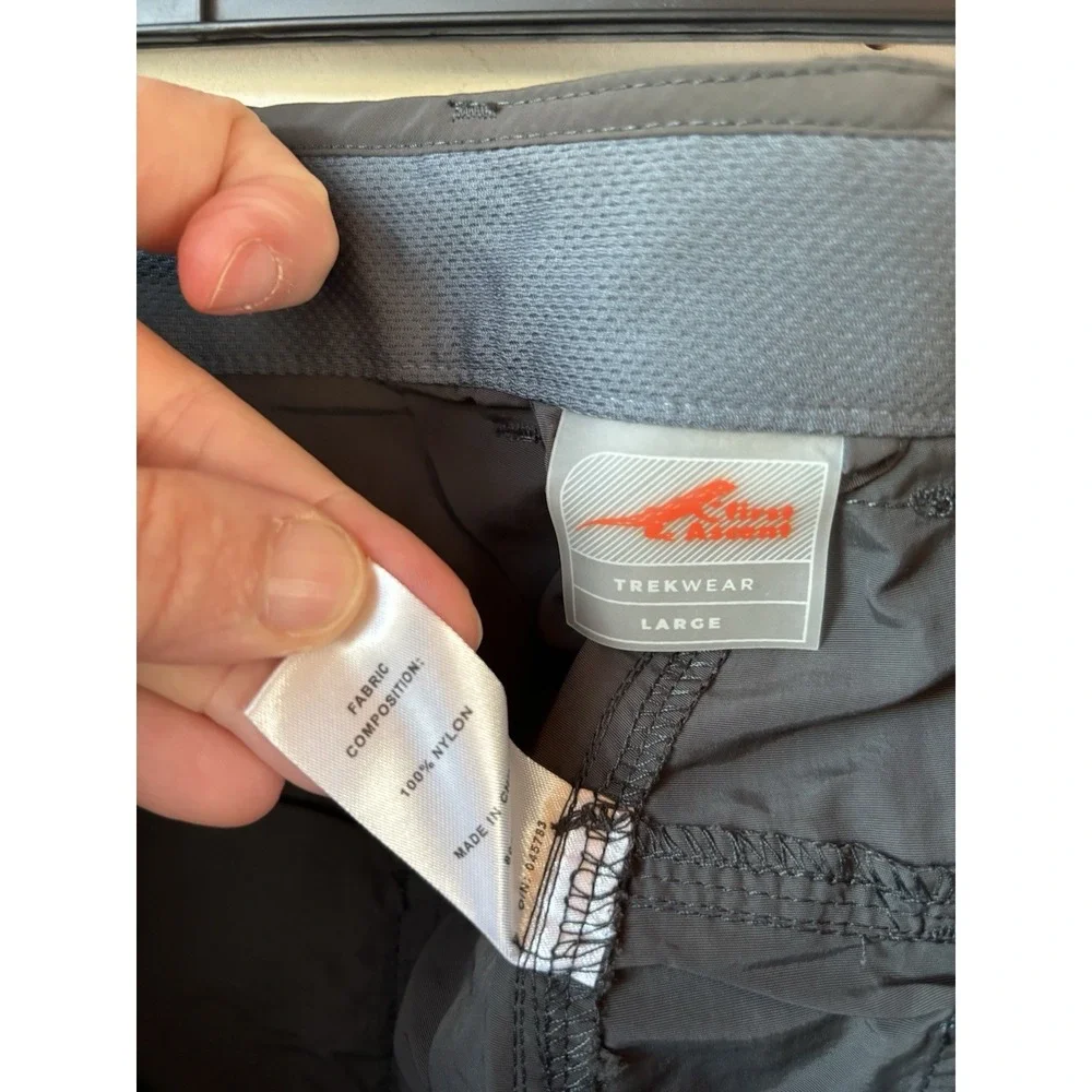 First Ascent Trekwear Men's LG Delta Cargo‎ Shorts Gray Belted Active NWT Nylon